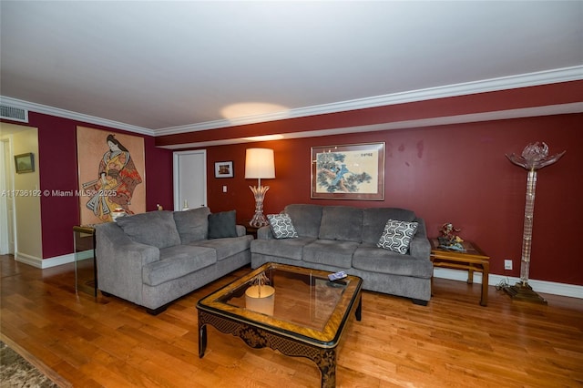 6619 Burning Wood Dr Unit 274, Boca Raton, FL 33433 - living area featuring wood finished floors, ornamental molding, and baseboards