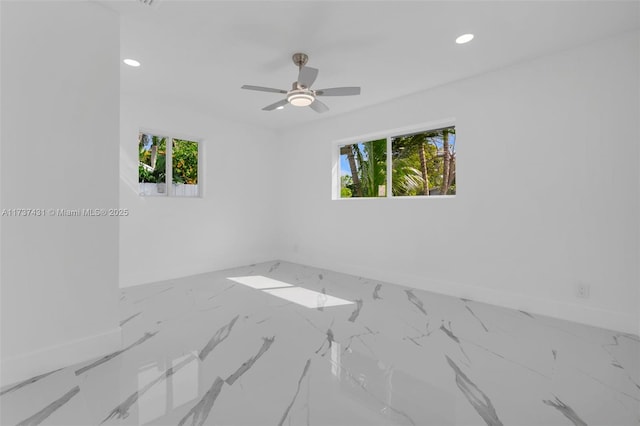 empty room with ceiling fan