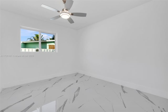 unfurnished room featuring ceiling fan