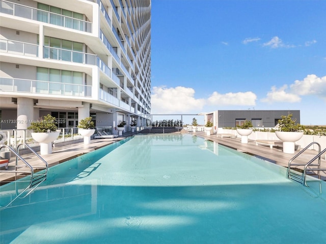 view of pool with a patio area