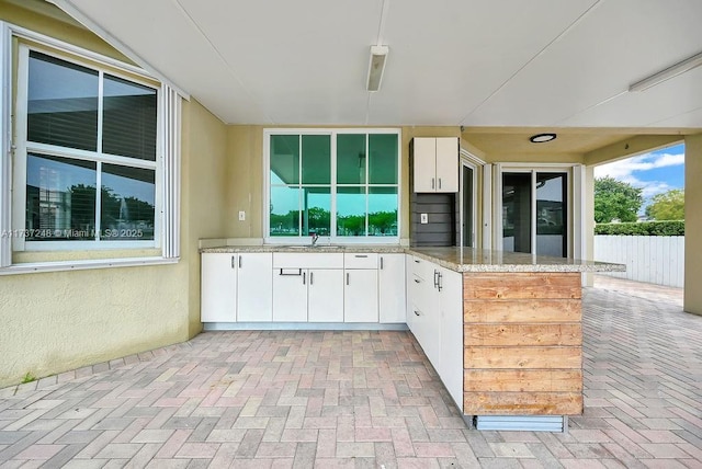 view of patio / terrace featuring sink