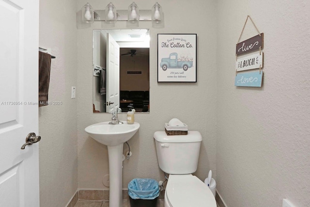 bathroom with sink and toilet