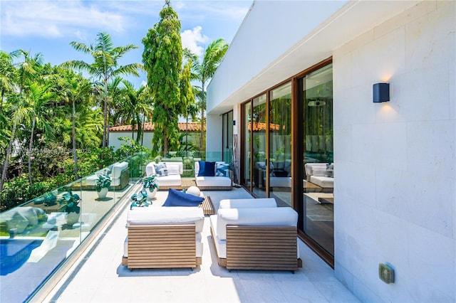 view of patio featuring outdoor lounge area