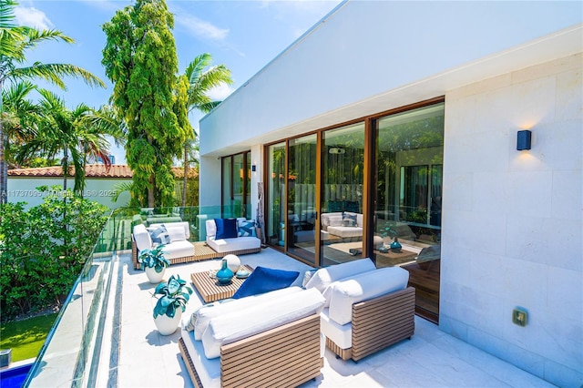 view of patio / terrace featuring an outdoor hangout area