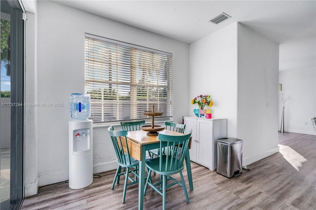 dining area featuring light hardwood / wood-style flooring