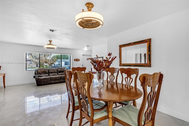 view of dining space