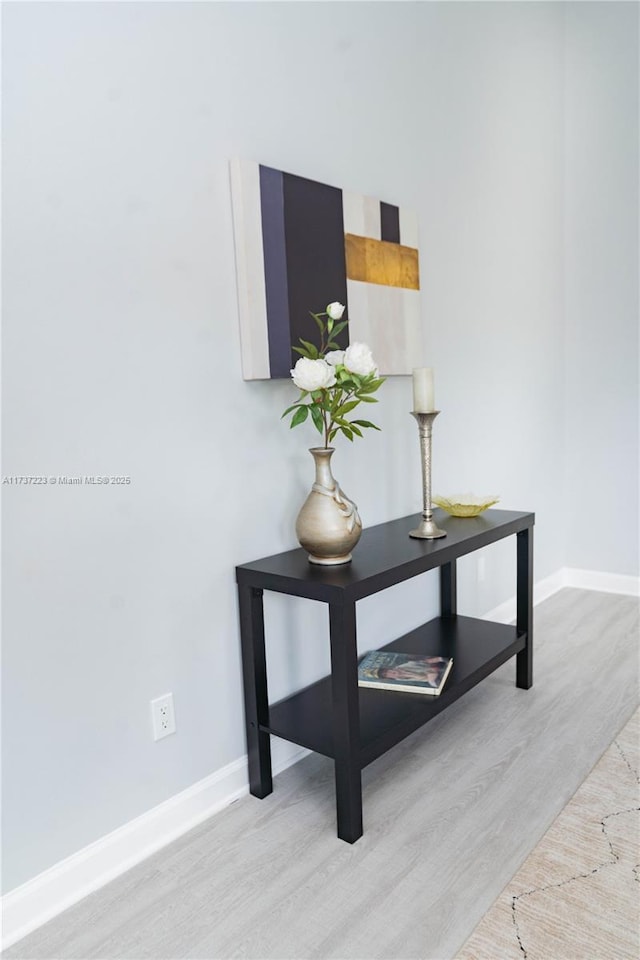 interior details with wood-type flooring