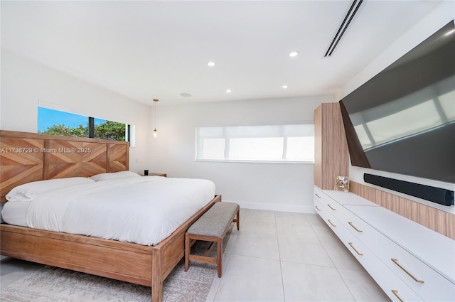 view of tiled bedroom