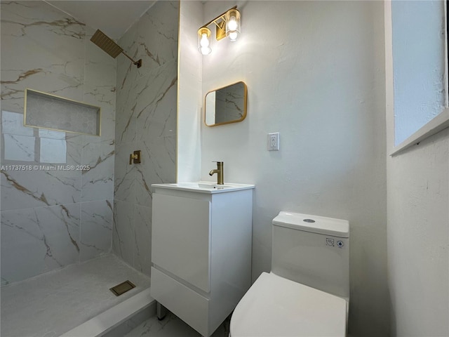 860 NW 171st St, Miami Gardens, FL 33169 - bathroom with vanity, a tile shower, and toilet