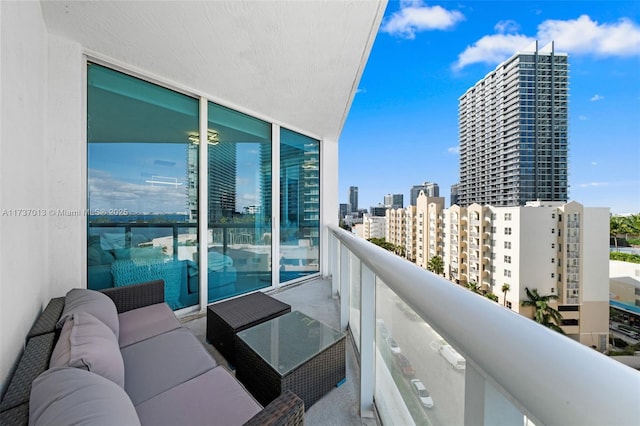 balcony featuring outdoor lounge area