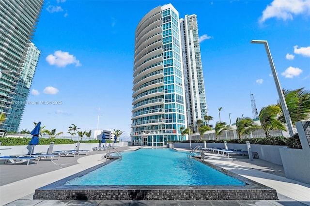 view of pool with a patio