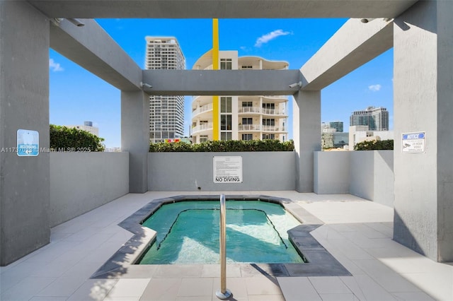 view of pool with a patio