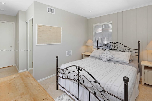 view of tiled bedroom