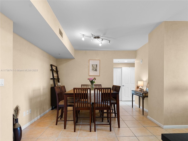 view of tiled dining area