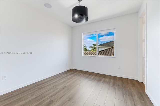 empty room featuring light hardwood / wood-style flooring