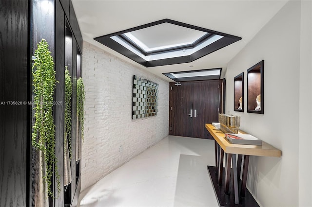 4775 Collins Ave Unit 501, Miami Beach, FL 33140 - corridor with brick wall