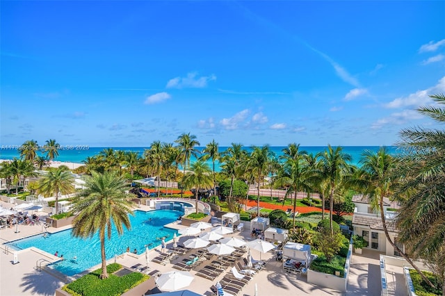 4775 Collins Ave Unit 501, Miami Beach, FL 33140 - community pool featuring a water view