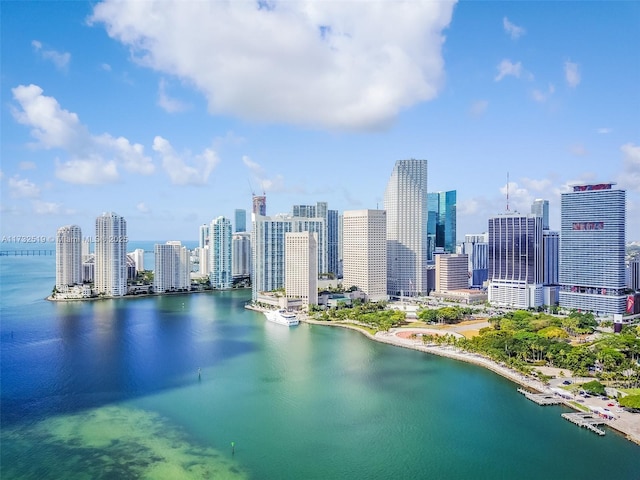 city view with a water view