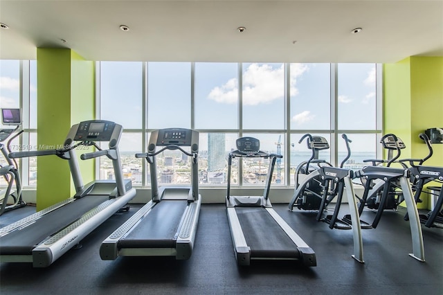 view of exercise room