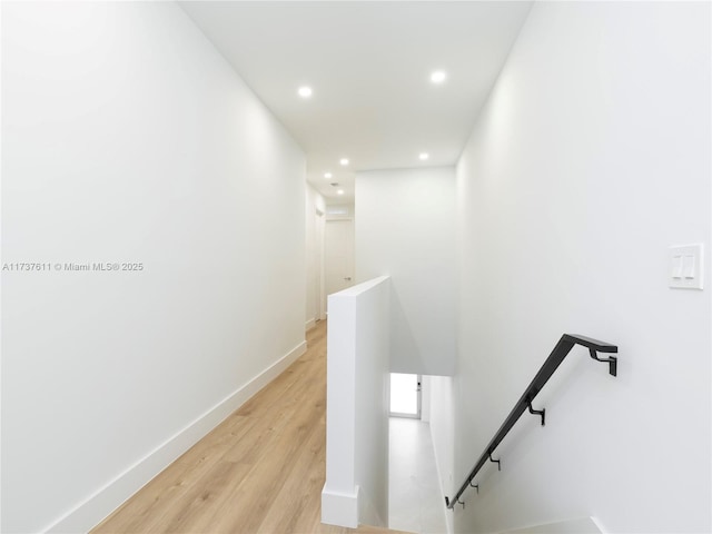 hallway featuring light hardwood / wood-style floors