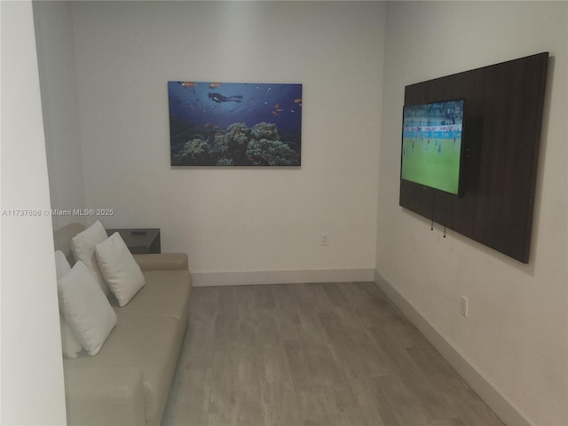 living room featuring hardwood / wood-style flooring