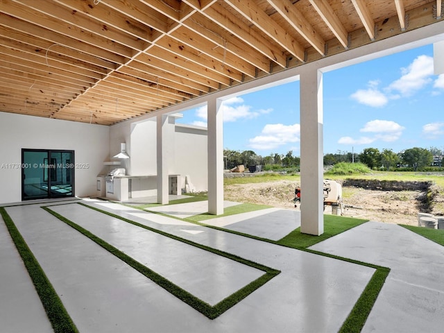 view of patio / terrace featuring grilling area and exterior kitchen