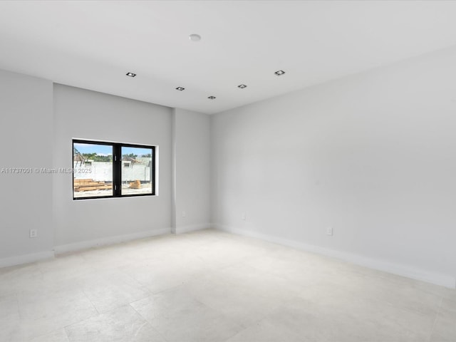 17301 SW 52nd Ct, Southwest Ranches, FL 33331 - unfurnished room with baseboards and recessed lighting