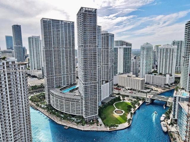 view of city featuring a water view