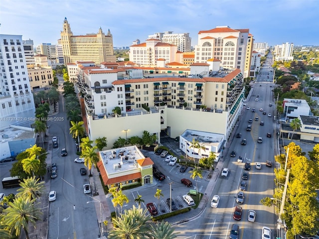 birds eye view of property featuring a view of city