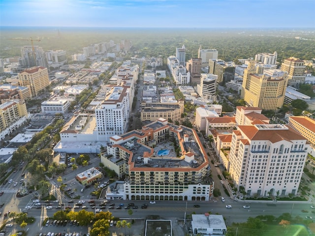 aerial view featuring a view of city