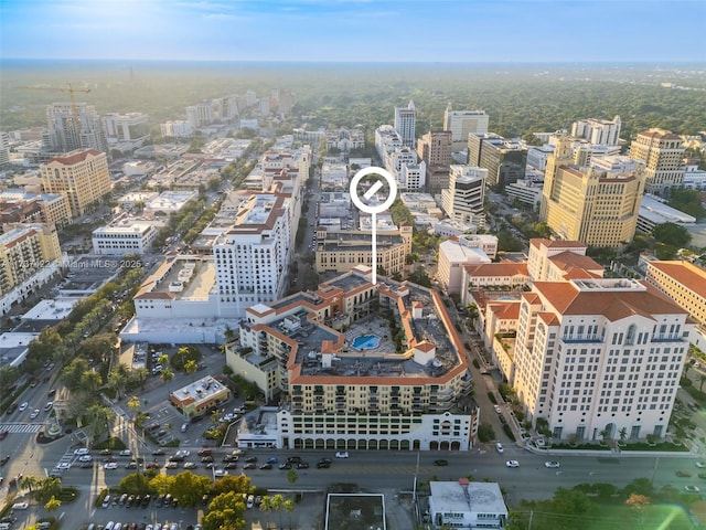 bird's eye view featuring a view of city