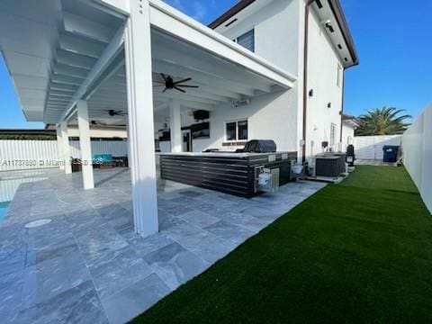 10290 SW 7th Ter, Sweetwater, FL 33174 - view of patio / terrace with a ceiling fan