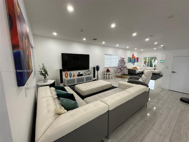 10290 SW 7th Ter, Sweetwater, FL 33174 - living room with recessed lighting and visible vents