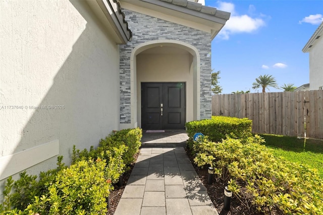 view of doorway to property