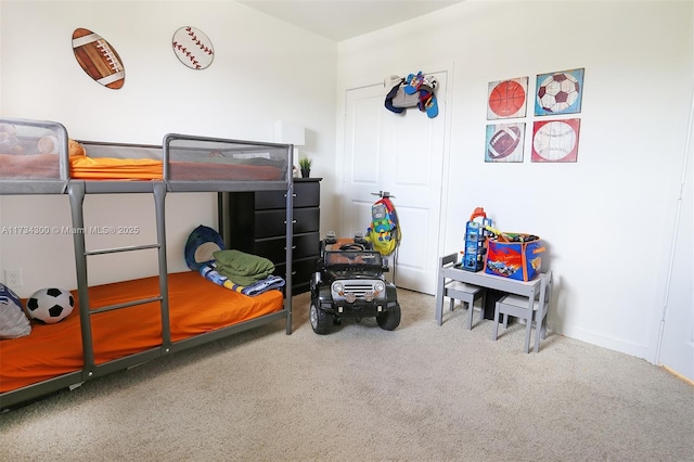 view of carpeted bedroom