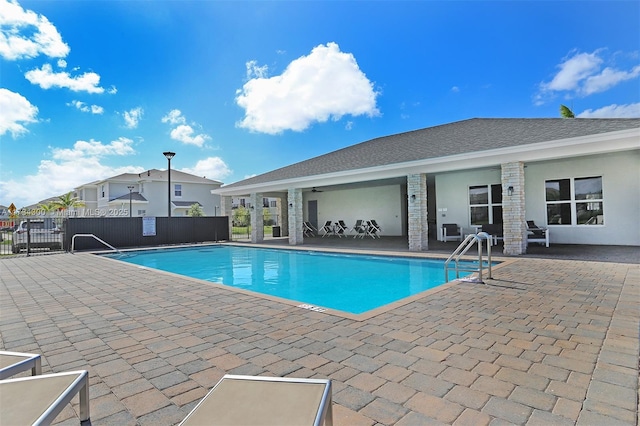 view of pool with a patio area