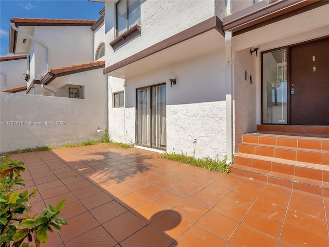 view of patio with fence