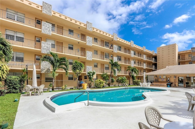 view of pool with a patio