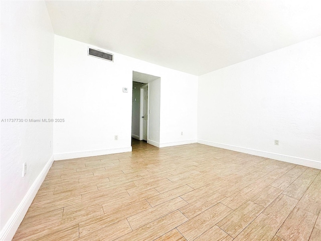 empty room featuring light wood-type flooring