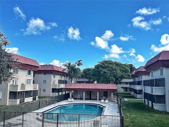 view of pool with a patio area