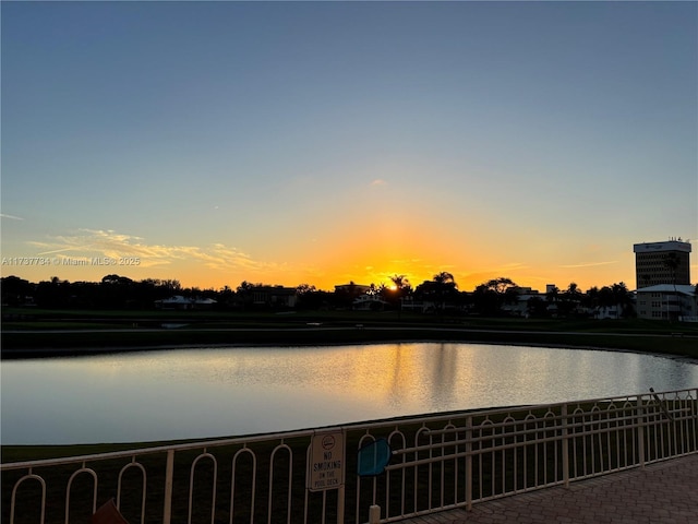 view of water feature