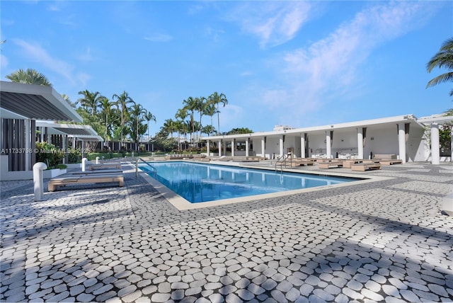 view of pool with a patio