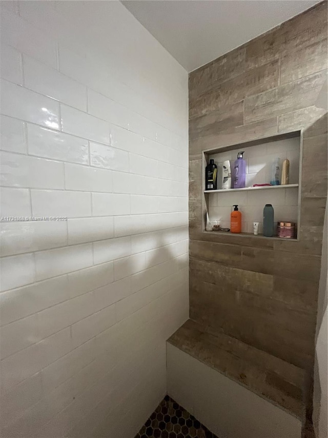 bathroom with walk in shower