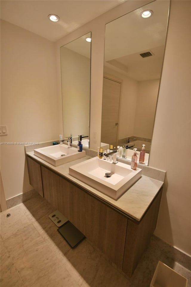 bathroom with vanity