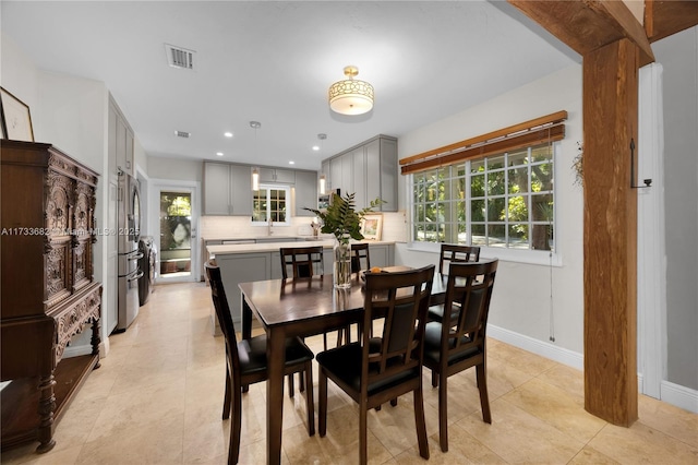 view of dining area