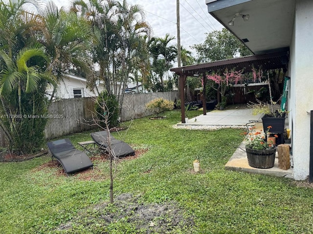 view of yard featuring a patio