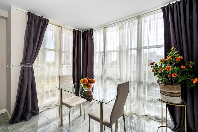 dining room with a healthy amount of sunlight