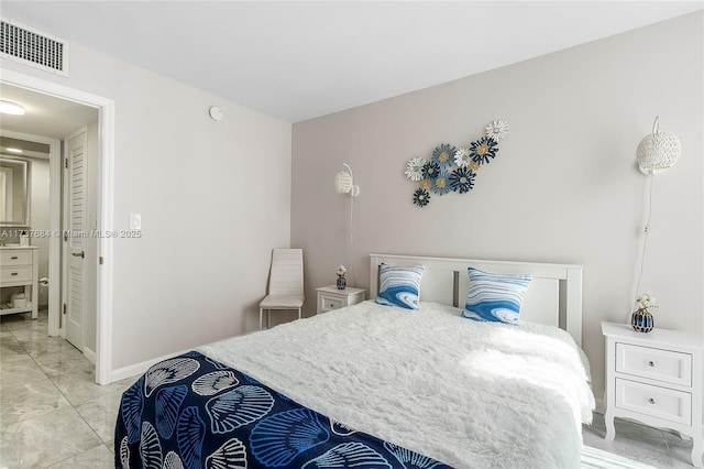 view of tiled bedroom