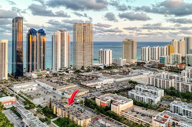 view of city featuring a water view