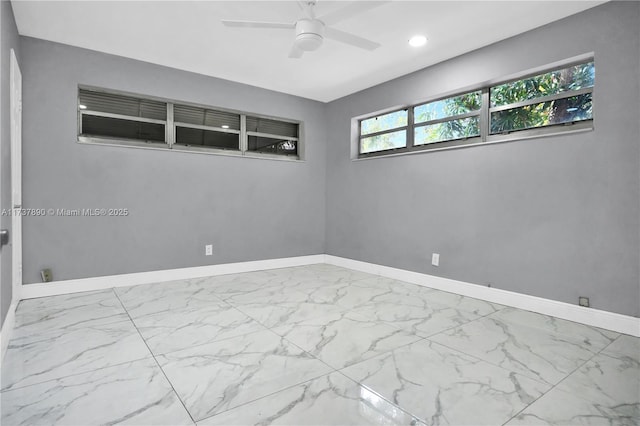 empty room with ceiling fan